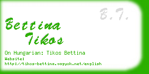 bettina tikos business card